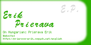 erik prierava business card